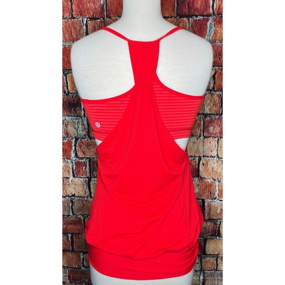 Lululemon No Limits Yoga Tube Tank Racerback Bra Top Shirt Size 6 Pink - Picture 3 of 7